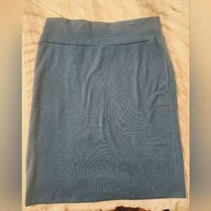 2xl lularoe dusty blue pencil skirt